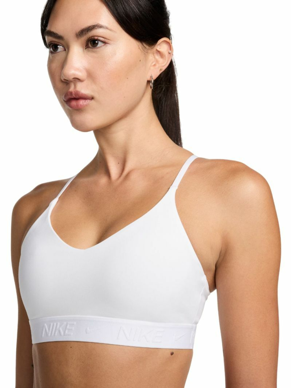ТОП теннисный Nike Indy Light Support Padded Adjustable Sports Bra - белый, Фиолетовый