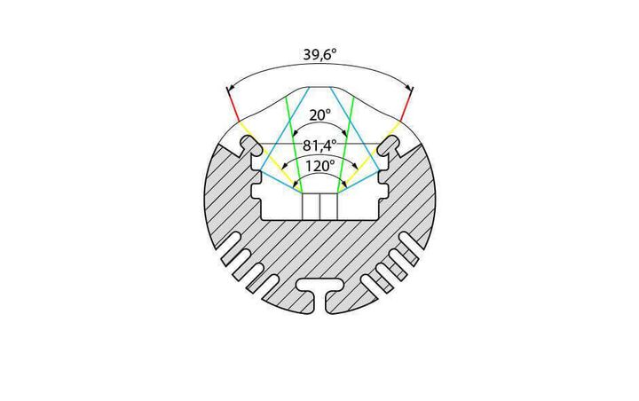 Профиль с рассеивателем Arlight ALU-ROUND-2000 ANOD+LEN30 015527