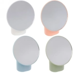 Зеркало настольное с органайзером для косметики «Beauty - Look», цвет белый, зеленый, персиковый и голубой, d-16.5см, 19см