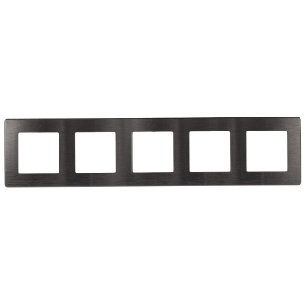 Рамка для розеток и выключателей ЭРА Серия 12 12-5105-12 на 5 постов, Сатин, графит