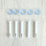 Комплект из 5 штук - Штифт для соединения (штырь) длиной 59 мм. Белый, для каркасного бассейна Pro Max BestWay 305*76