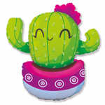 Шар Фольгированный Кактус в розовом кашпо (Розовый)