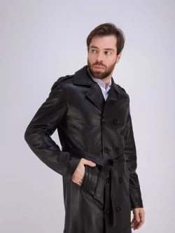 Плащ кожаный из натуральной кожи Турция