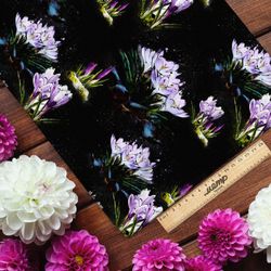 Ткань дюспо крокусы светло-фиолетовые