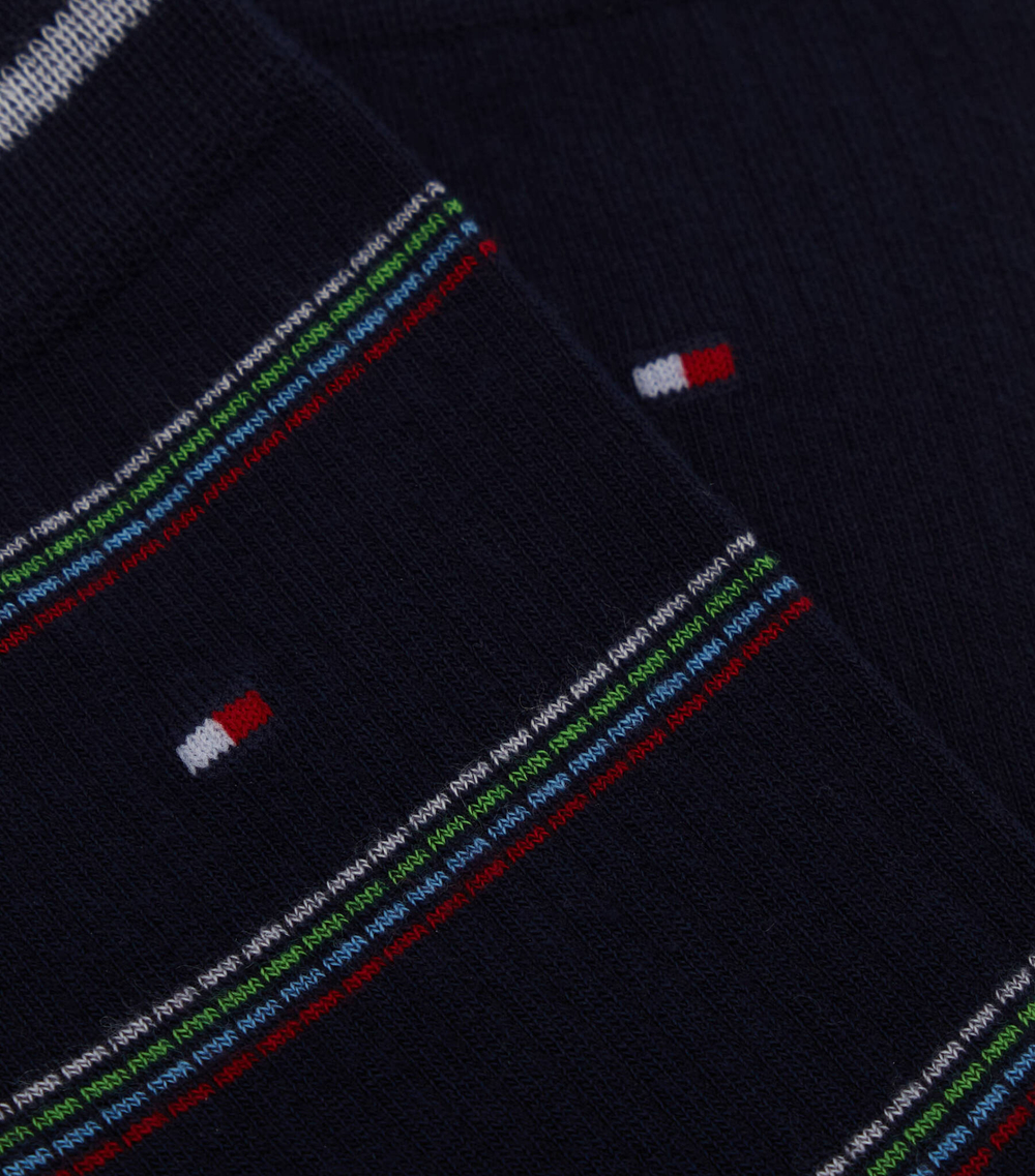 Носки 2 пары TH WOMEN SOCK 2P COASTAL STRIPE TENCEL Tommy Hilfiger - темно-синий(701222645)