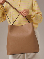 Кожаная сумка шоппер Olga DBR 30948 коричневый капучино