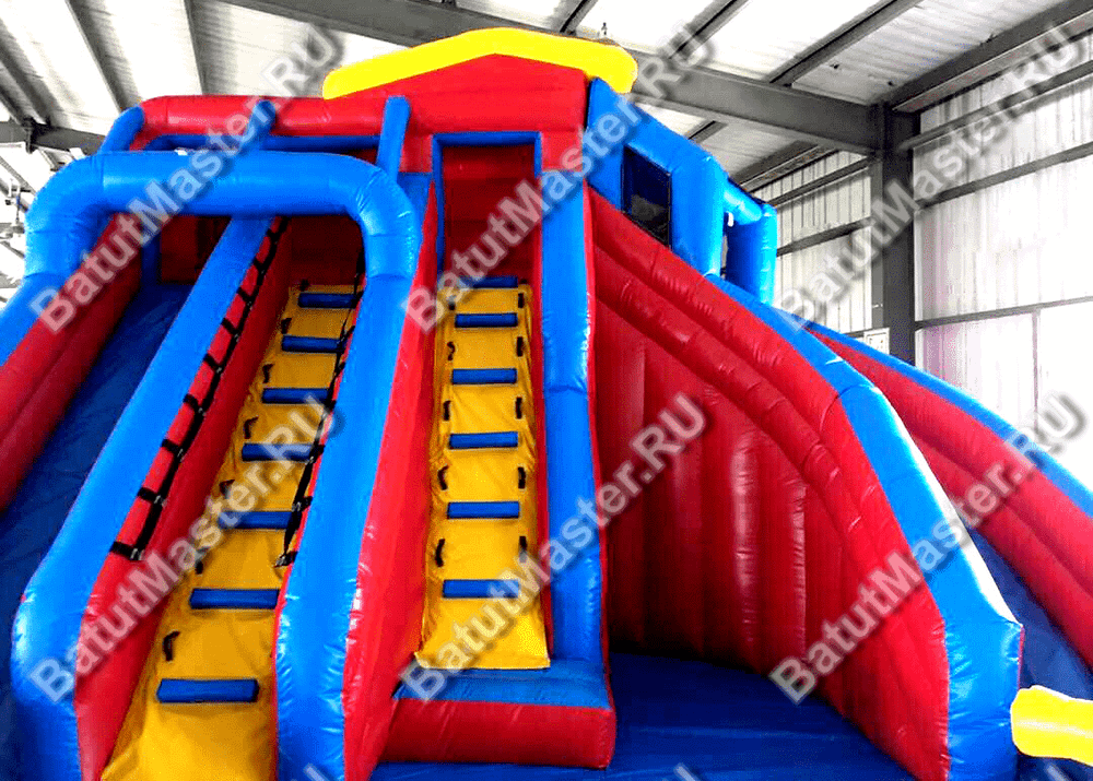 Надувной водный батут с бассейном «Колумбия» 6*6*4 м