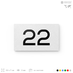Табличка с номером 22 на дверь квартиры, для офиса, кабинета, аудитории, склада, белая 120х70 мм, Айдентика Технолоджи