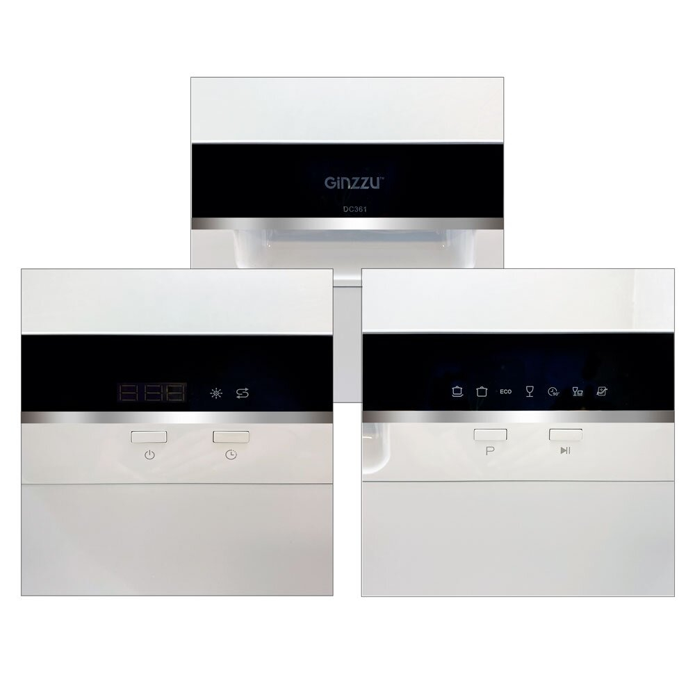 Посудомоечная машина Ginzzu DC361 компактная, 6 комплектов, средство 3в1