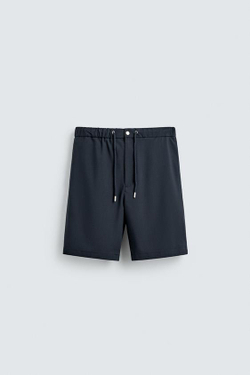 ZARA ТЕХНИЧЕСКИЕ ШОРТЫ RELAXED FIT, СИНИЙ