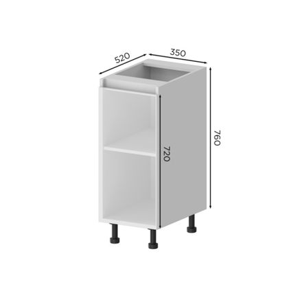 Кухня Модуль Н 350 нижний Тауп / Белый