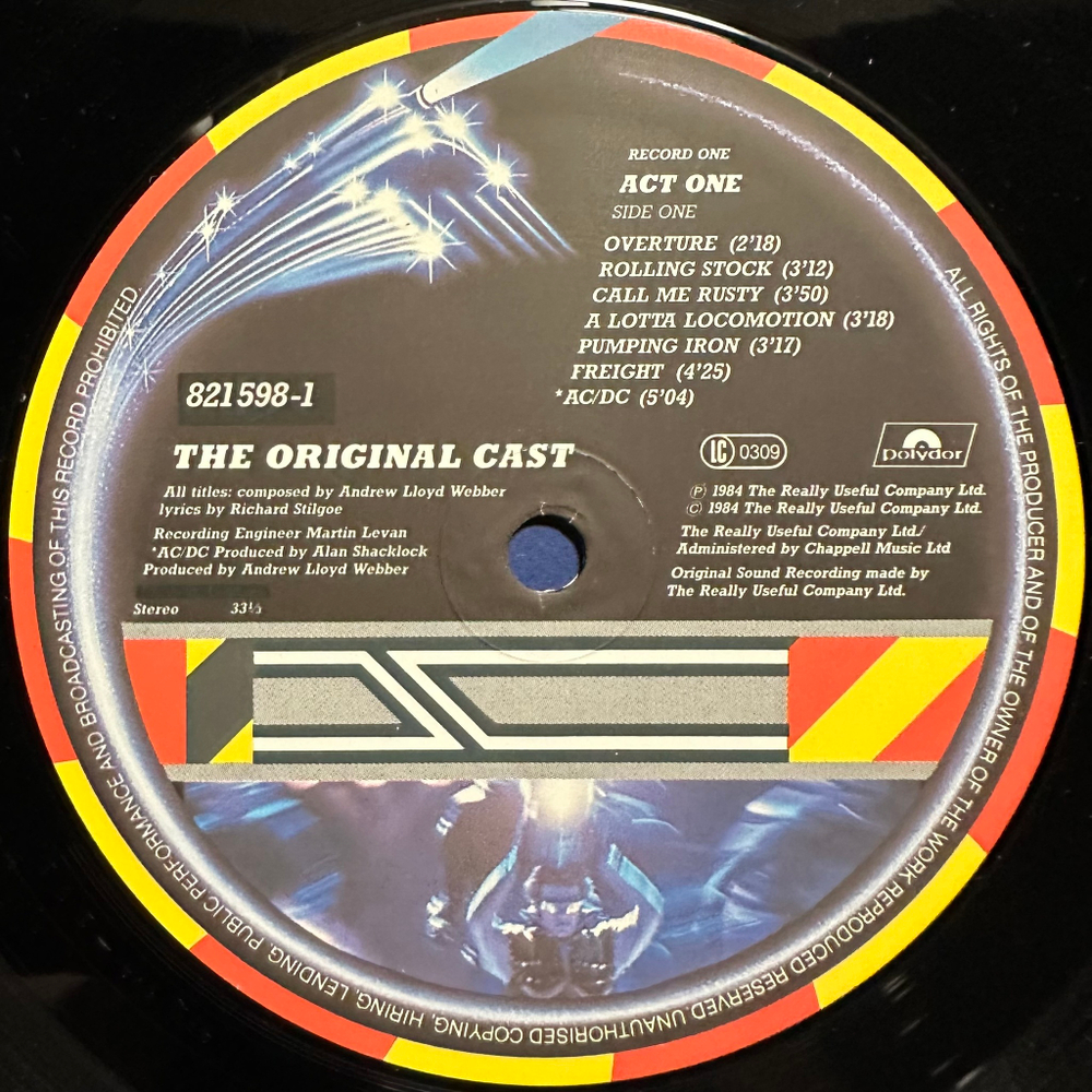 Andrew Lloyd Webber - Starlight Express - The Original Cast 2LP (Германия 1984г.)