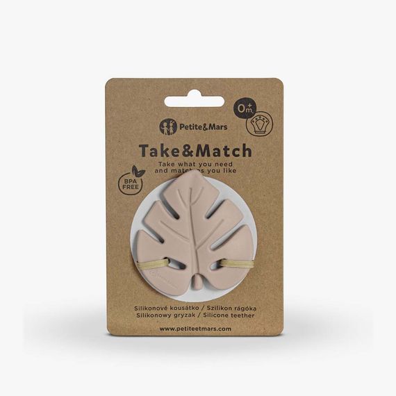 Damaq qaşıyıcı\PETITE&amp;MARS Silicone teether TAKE&amp;MATCH Desert Sand 0m+
