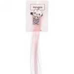 Зажим для волос с нейлоном 1шт детские»Show- Милаш», микс 4 цвета, 35 см