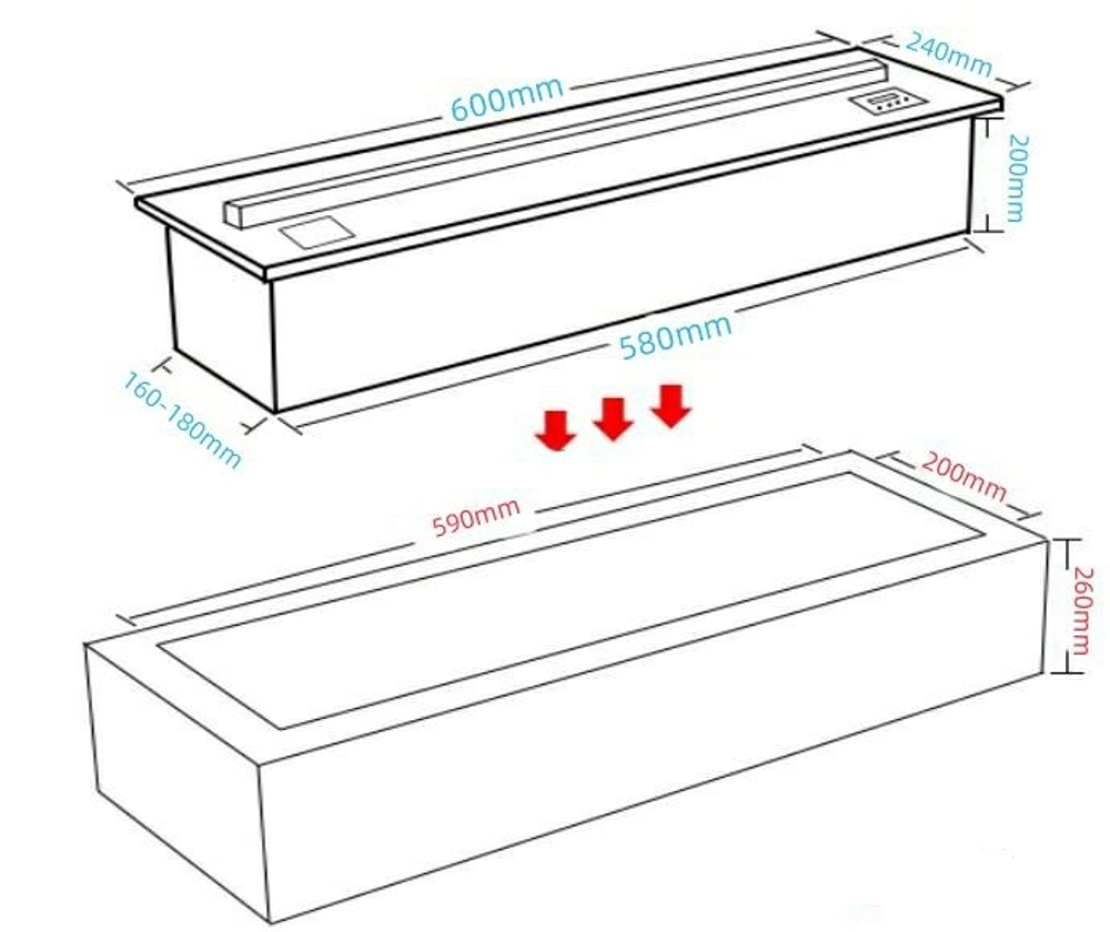 Паровой камин Soul Fire Lite Steam 600