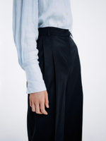 Pressed-crease wool trousers