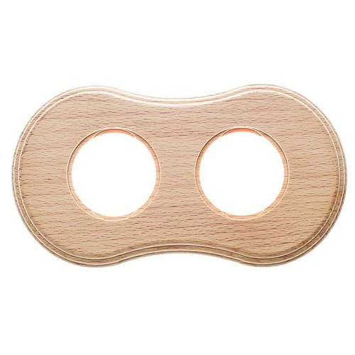 Рамка 2-х постовая для скрытого монтажа (дерево, Натурэль) BF8-620-10