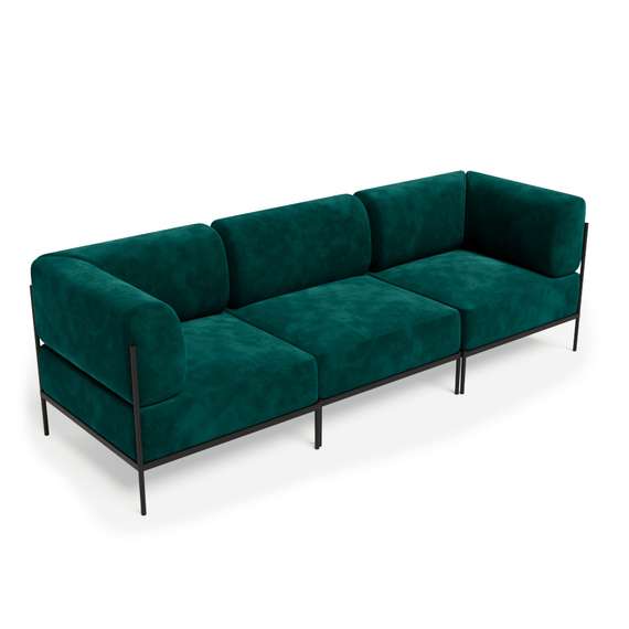 Rio Диван трёхместный РСЕ-06 Nebby 626/Металл Черный 2430*810*770