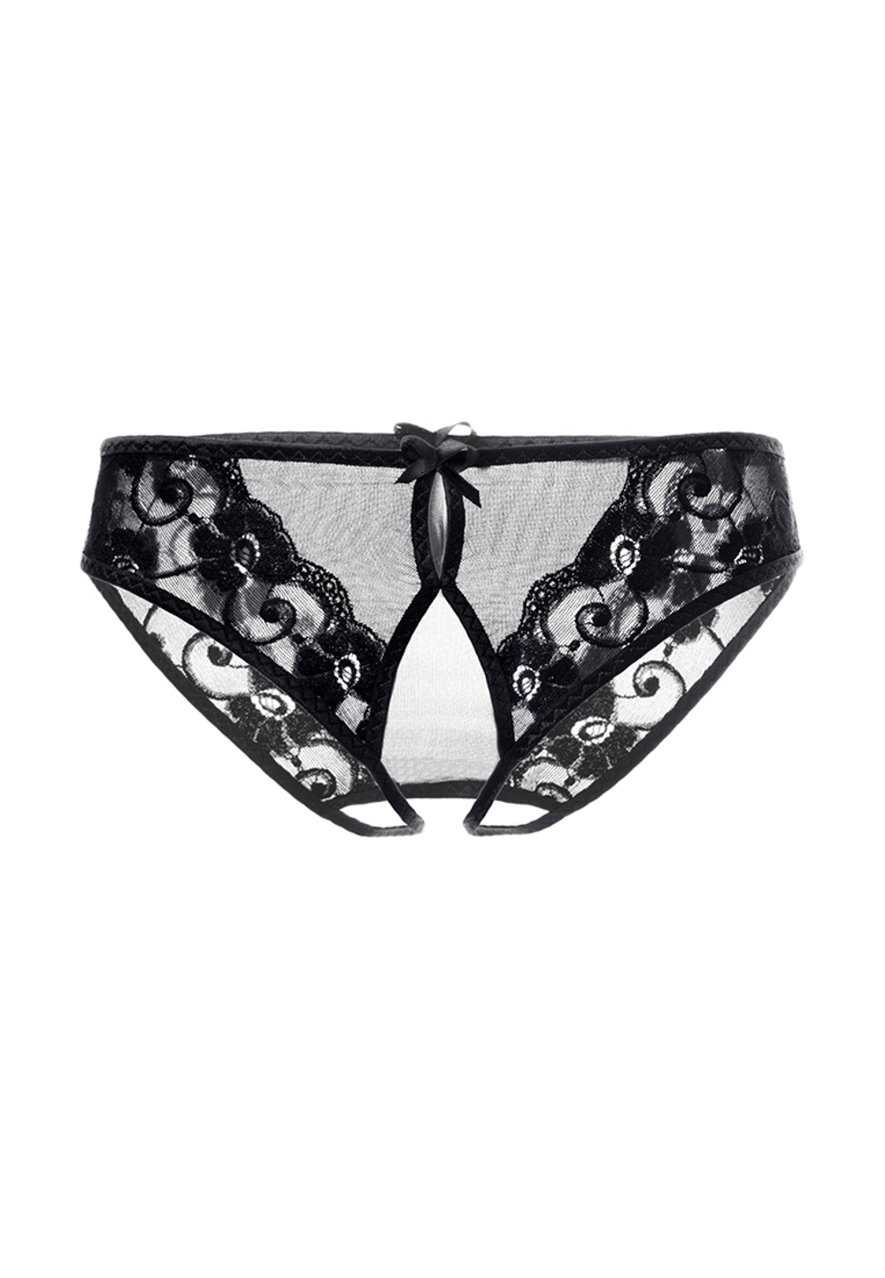 Эротические трусики из стрейч-сетки черные (42-44)