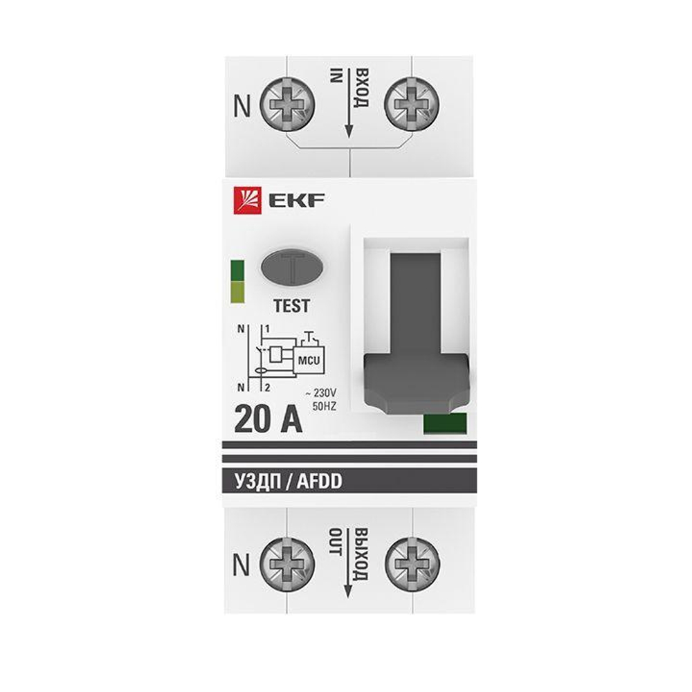 Устройство защиты от дугового пробоя (УЗДП) 1P+N 20А PROxima EKF afdd-2-20-pro