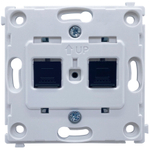 Механизм компьютерной розетки RJ45 2-я Cat.6/ClassE-8/8, серия DA