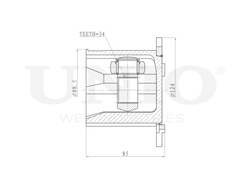 ШРУС внутренний UNIO CVJ-30127