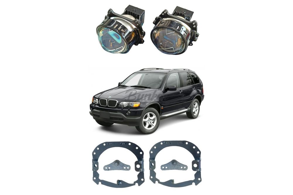 Комплект для замены штатных линз Hella 2 с AFS, BMW X5 E53 рестайлинг 2003-2006