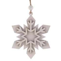 GAEM Украшение новогоднее "Снежинка", L8 W1 H10,5 см, 3в.