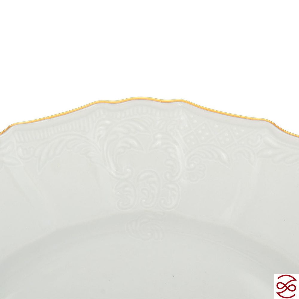 Блюдо круглое Bernadotte Белый узор 30 см