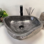 Раковина из речного камня RS63347 (51*44*16) 0123