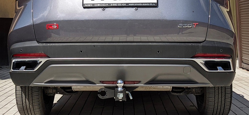 Фаркоп с унив. электрикой Smart, съемный квадрат, для OMODA C5 2022- (паспорт и сертификат) ПТ ГРУПП.OMO-22-991122.00