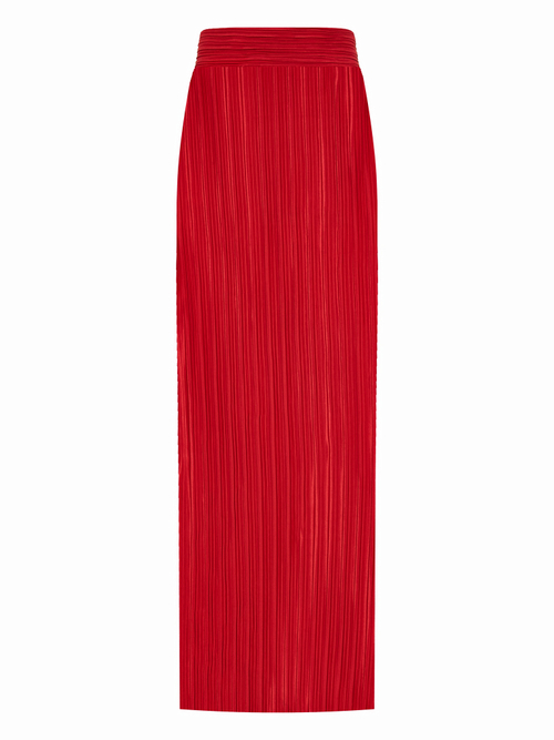 Юбка макси гофре из шелка