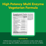 Natural Factors, высокая эффективность, мультиферменты, 120 вегетарианских капсул
