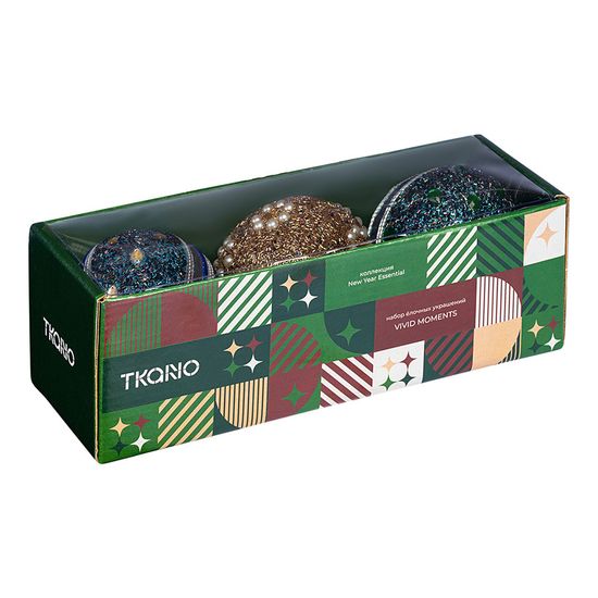 Набор ёлочных украшений vivid moments коллекции new year essential, 3 шт.
