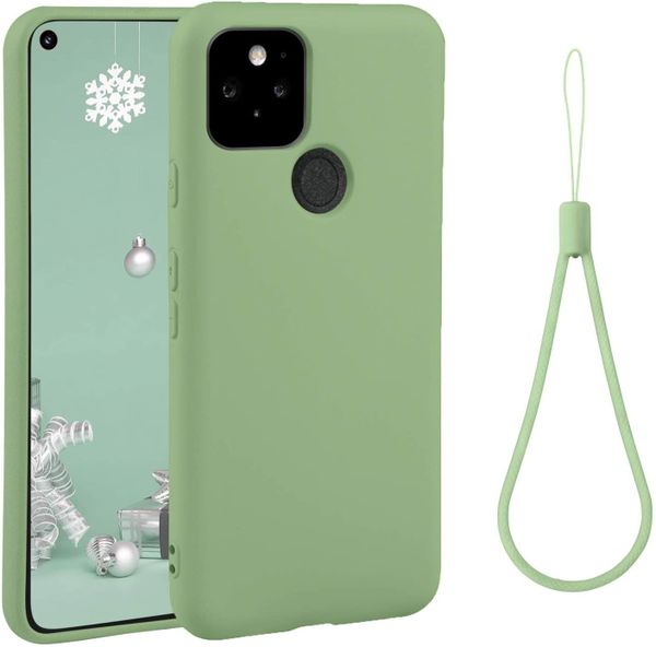 Силиконовый противоударный чехол Aioria для Google Pixel 4a (Зеленый)