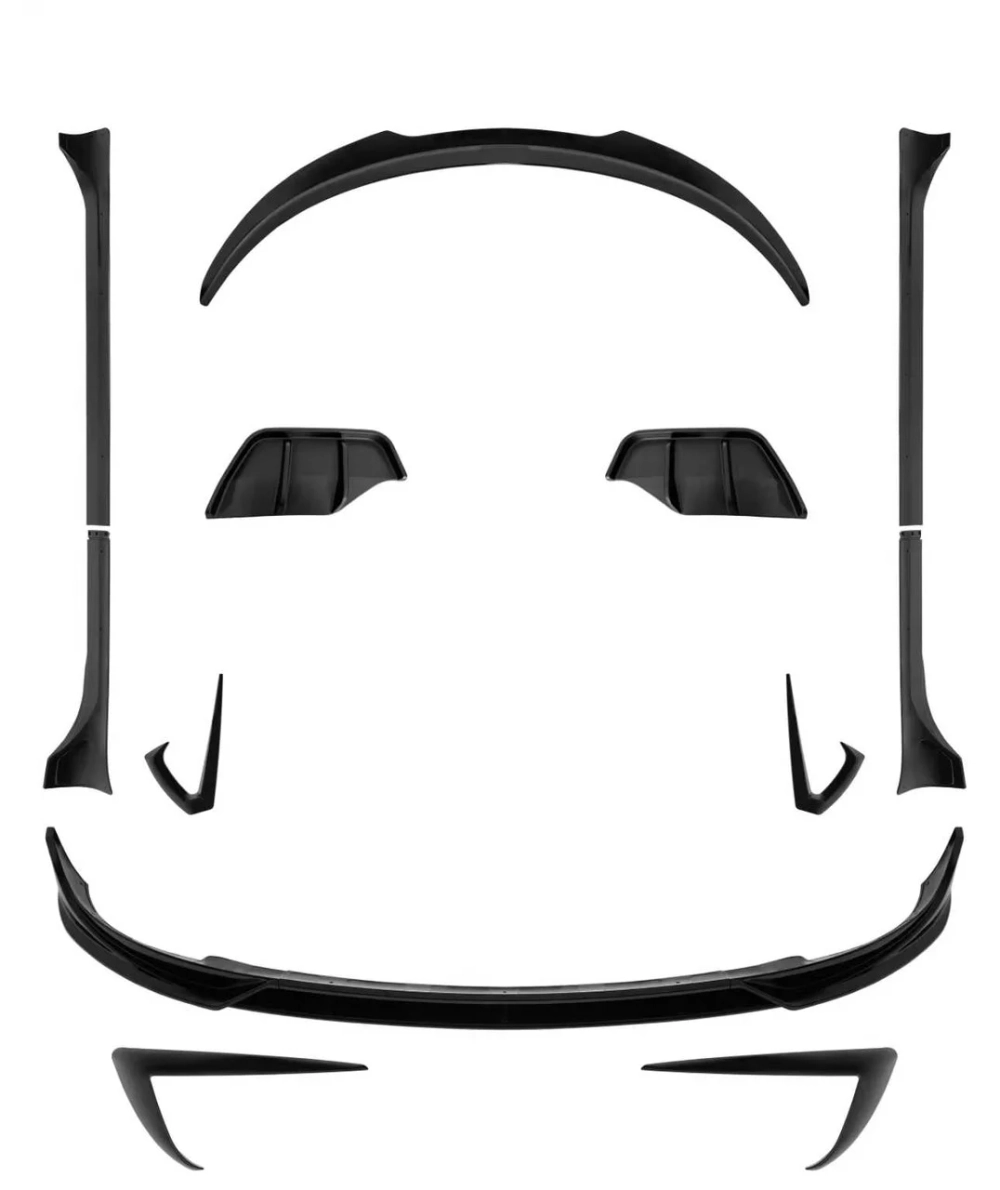 Обвес для Tesla Model Y 2025+ тесла боковые юбки диффузор спойлер канарды губа переднего бампера