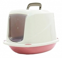 Туалет для кошек Georplast Galaxy Deluxe закрытый, пластиковый, розовый, 45х36х31.5 см