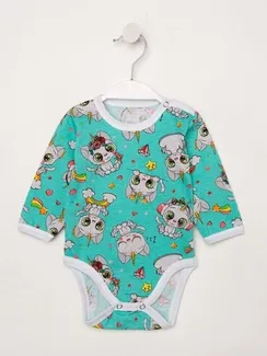 Боди детское, цвет мята, рост 62 см