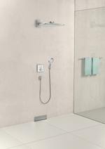 Термостат для двух потребителей Hansgrohe 15738400 ShowerSelect Glass, стеклянный, белый