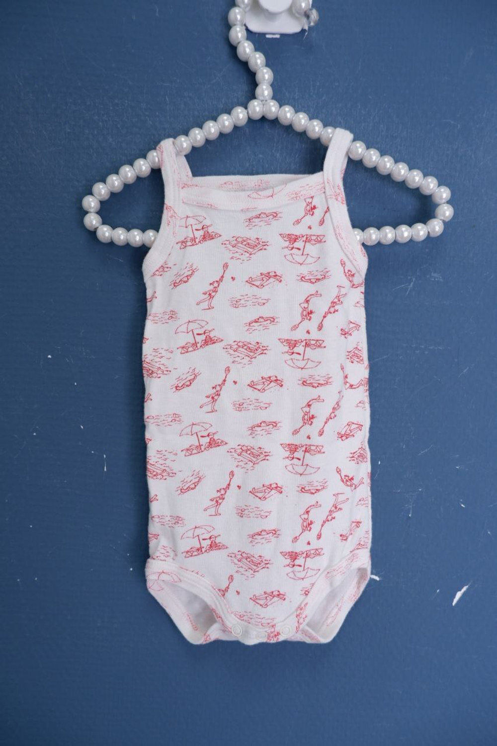 Боди Petit Bateau  с принтом на 3 месяца