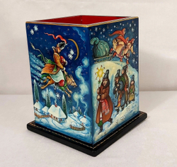 Стакан под ручки и карандаши "Вечера на хуторе...." (Ручная роспись)