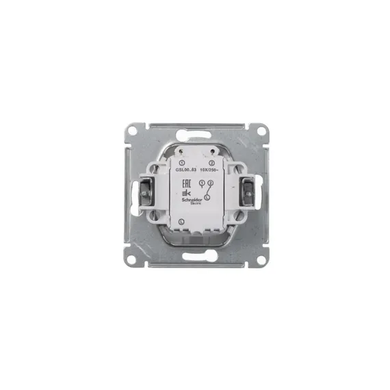 Переключатель проходной 1-кл. СП Glossa 10А IP20 (сх. 6а) 10AX с подсветкой механизм бел. SE GSL000163