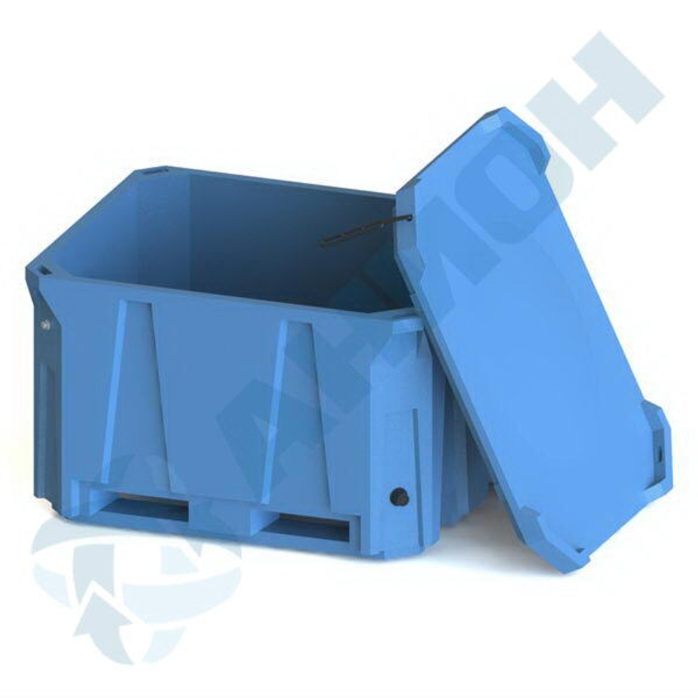 Изотермический контейнер 600 л с крышкой Анион 600 л.(1240x1040x840см;синий) - арт.559524