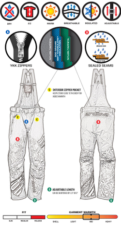 Comp Insulated Bib / Черно-желтый