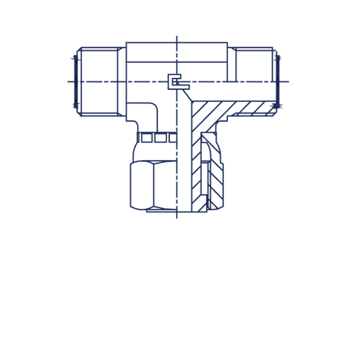 Соединение FNT D06 ORFS 9/16 (обжатая гайка)