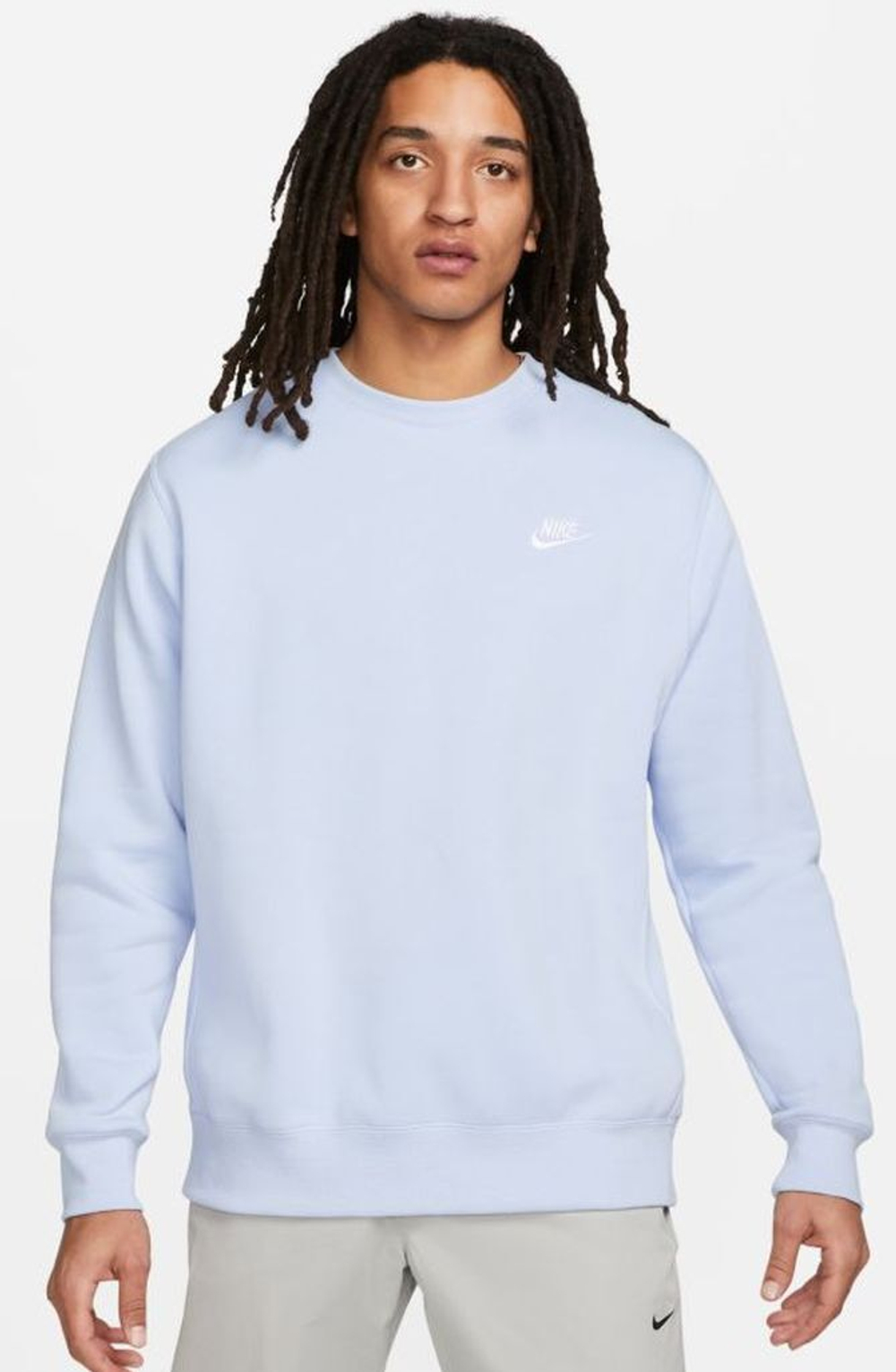 Мужская теннисная кофта Nike Swoosh Club Crew M - light marine/white