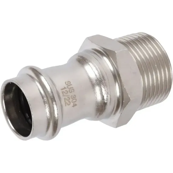 Переходник ROMMER ВПр-НР 22х1&quot; нержавеющая сталь 37975