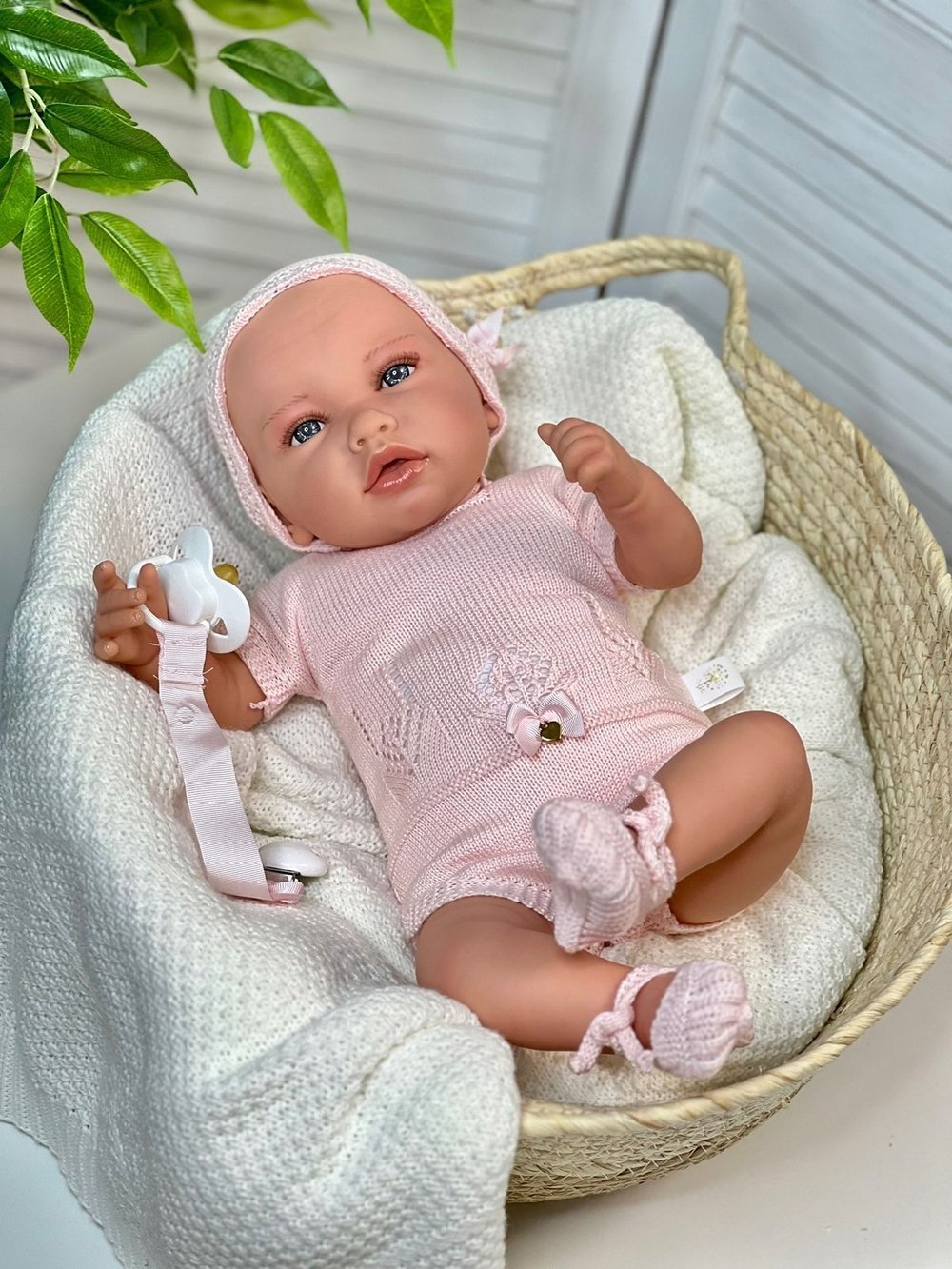 Кукла Реборн Marina and Pau 45см Ane мягконабивная (M3040)