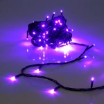 Гирлянда для улицы 7м 80 ламп LED чёрный провод, 8 реж, IP-54, Фиолетовый (возможность соединения)