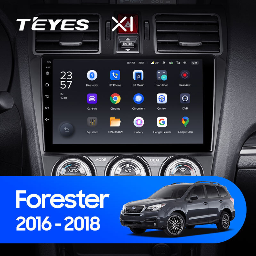 Teyes X1 9" для Subaru Forester XV, Impreza 2016-2018